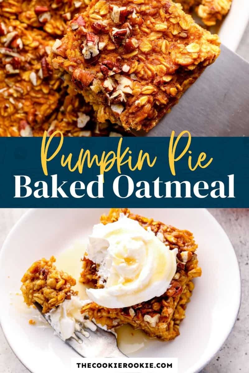 pumpkin pie baked oatmeal pinterest