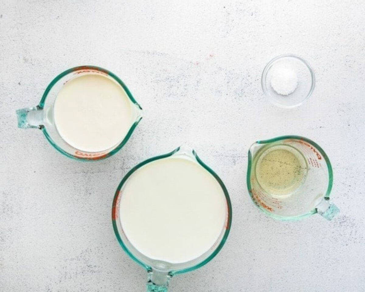 Ingredients to make homemade ricotta. - 6