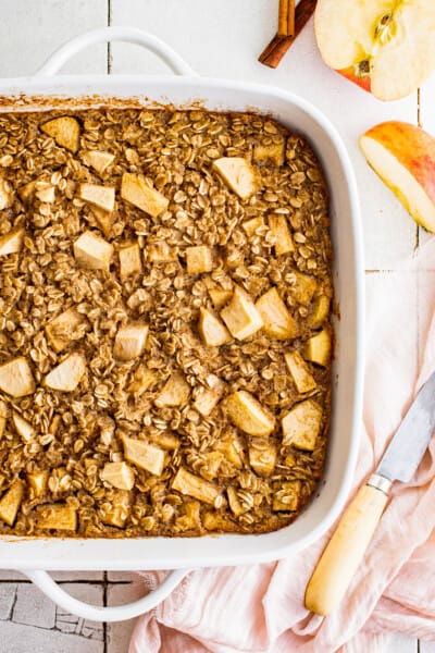 Baked Apple Oatmeal Recipe - The Cookie Rookie®
