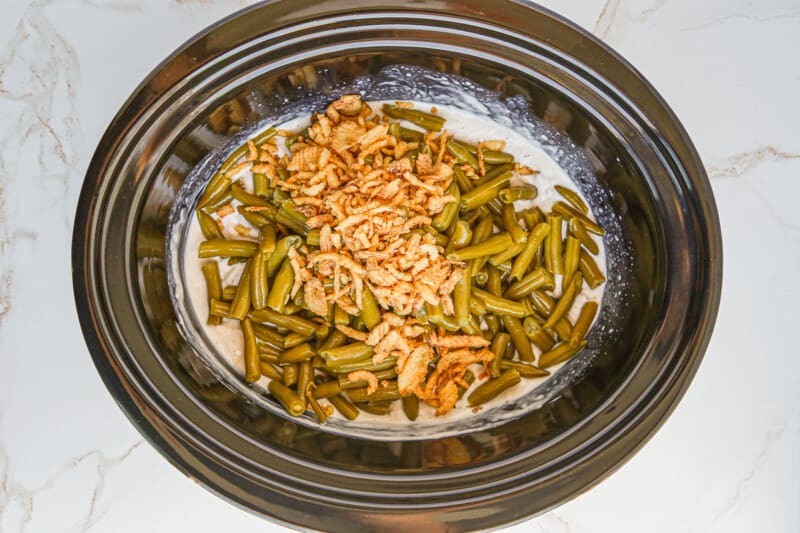 how to make crockpot green bean casserole