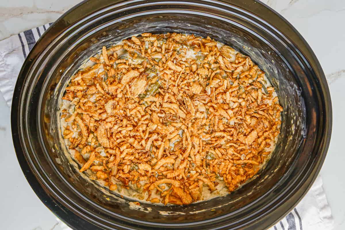 Crockpot Green Bean Casserole Recipe - The Cookie Rookie®