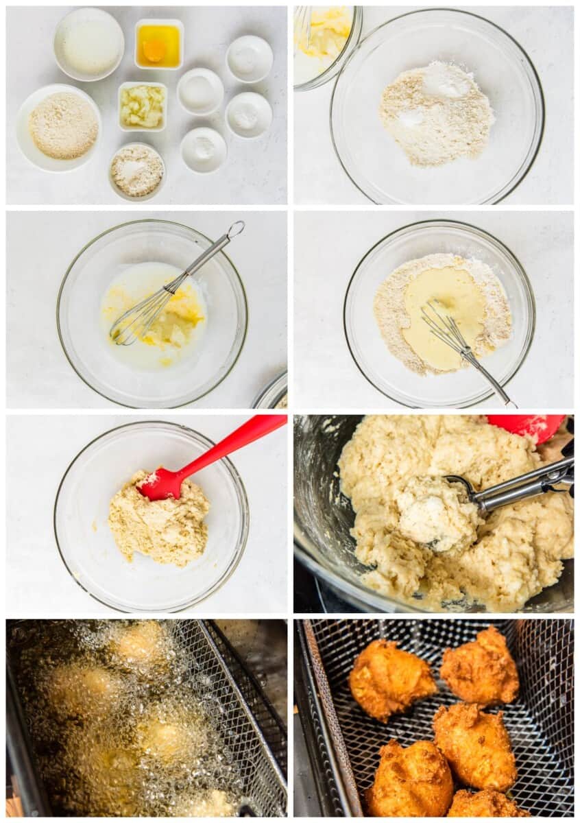 step by step photos for how to make hush puppies