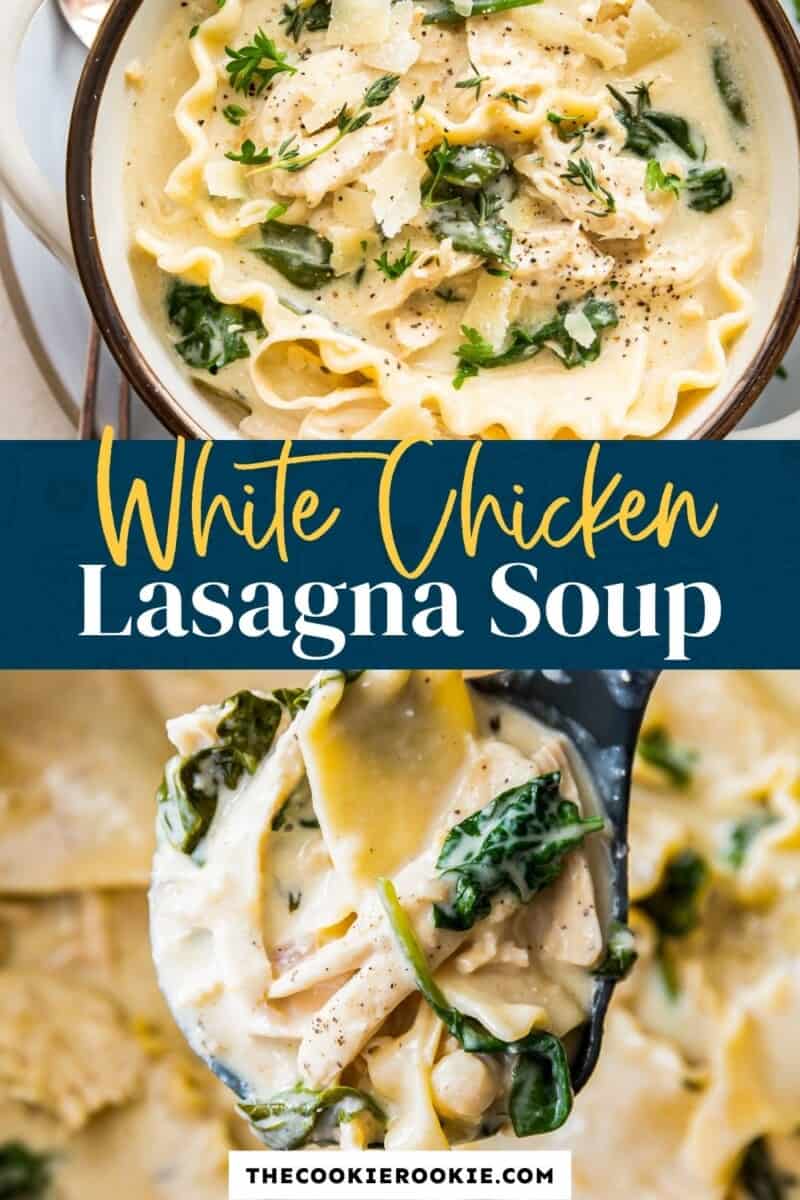 White Chicken Lasagna Soup Recipe - The Cookie Rookie®