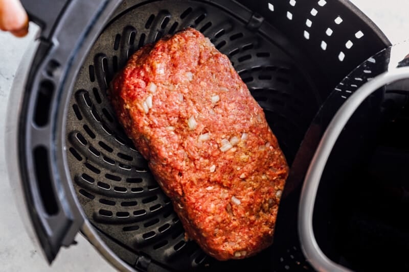 air fryer meatloaf uncooked in air fryer