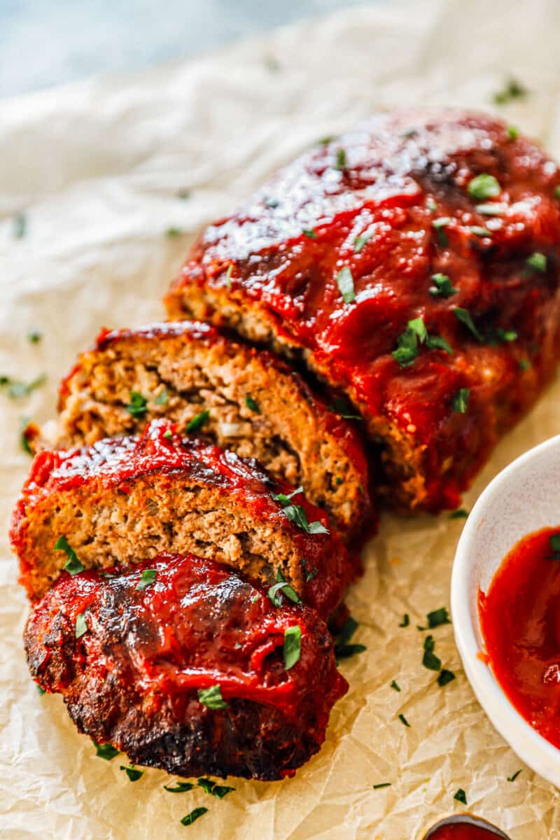 sliced air fryer meatloaf