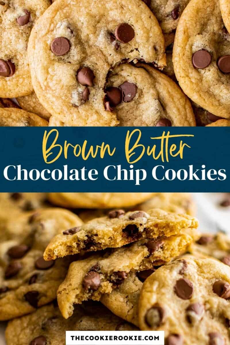 brown butter chocolate chip cookies pinterest