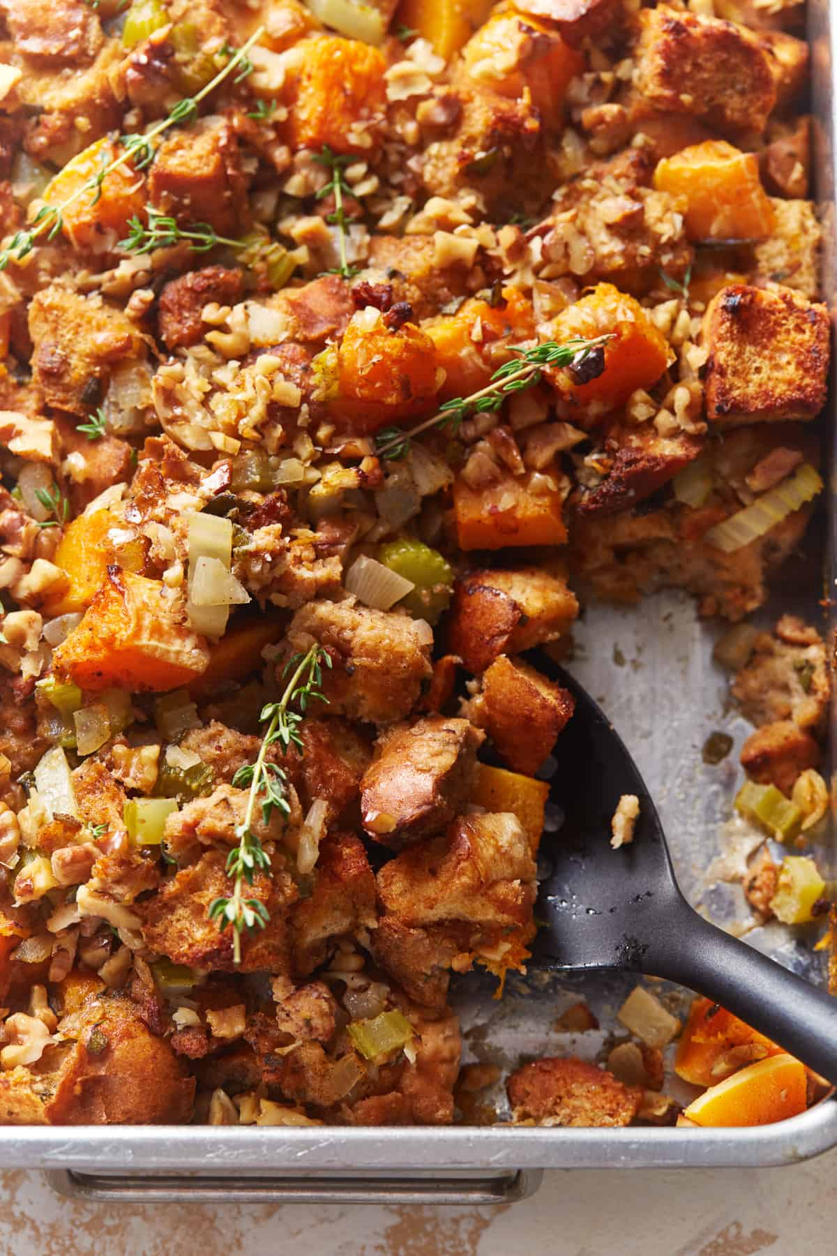 Butternut Squash Slow Cooker Stuffing