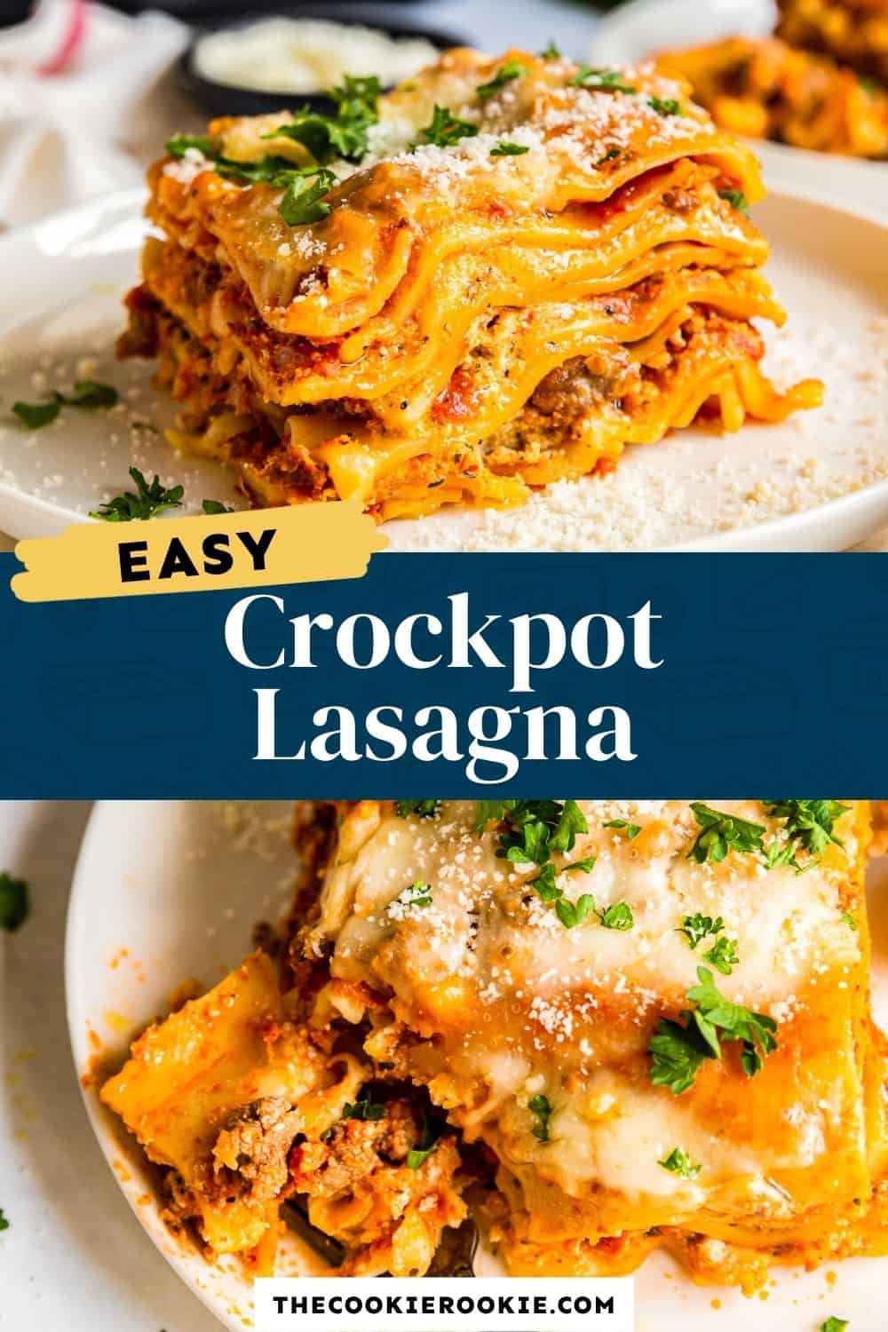 Crockpot Lasagna Recipe - The Cookie Rookie®