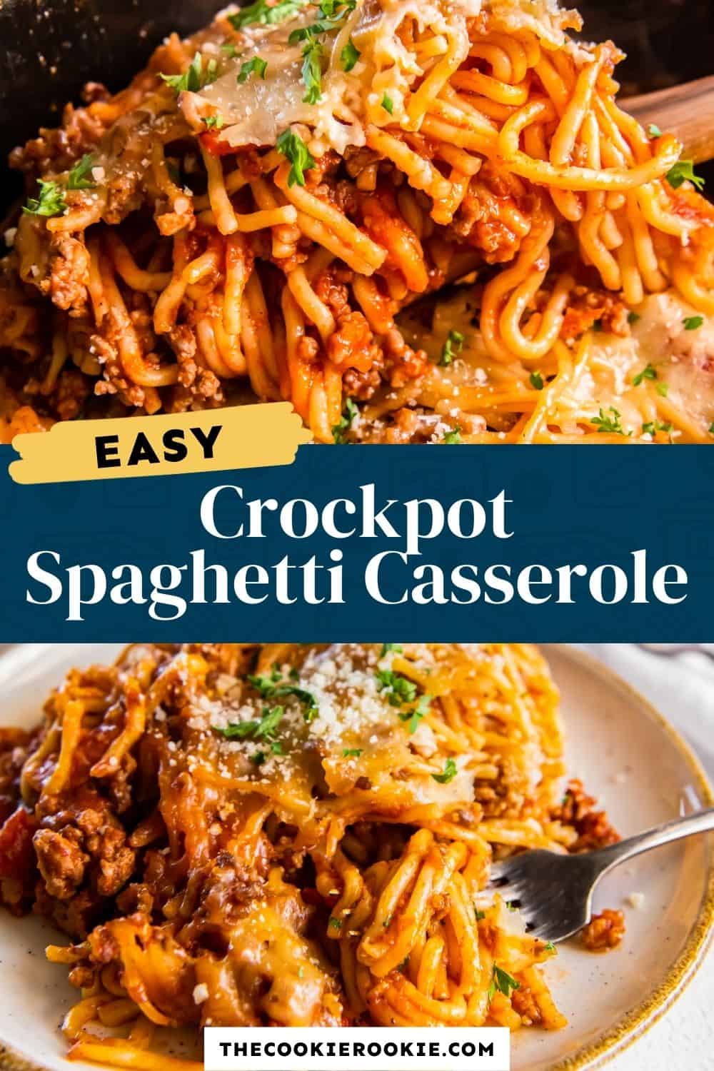 Crockpot Spaghetti Casserole - The Cookie Rookie®