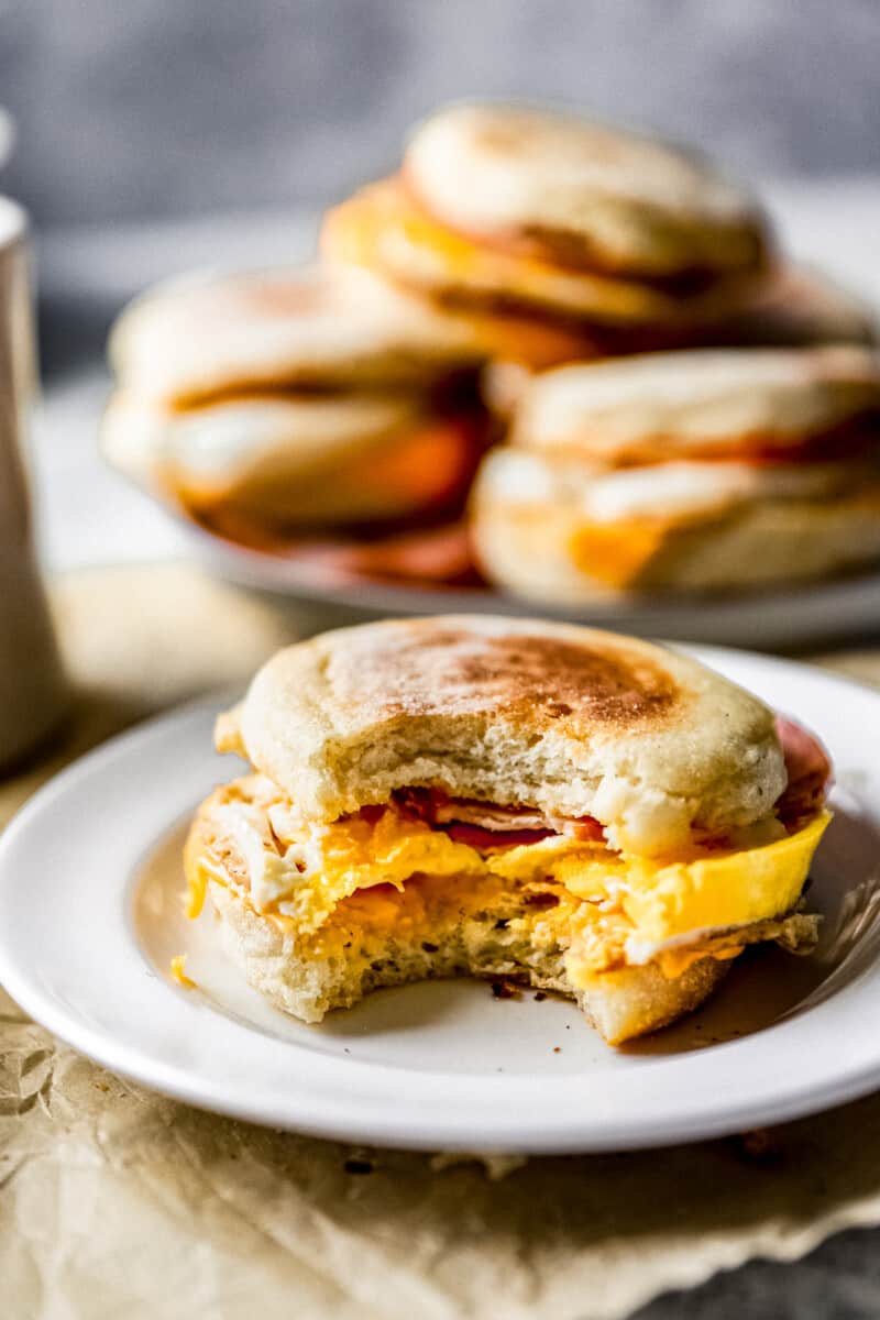 egg mcmuffin with bite out