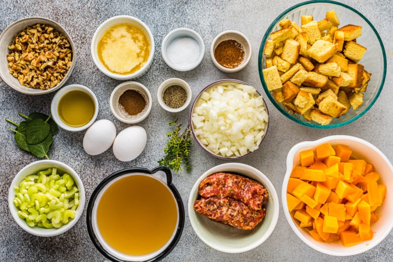 how to make butternut squash stuffing