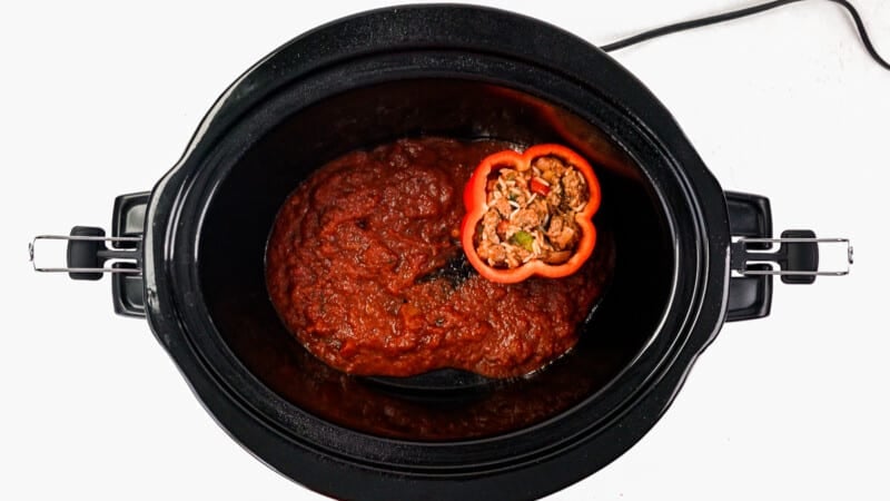 how to make crockpot stuffed peppers