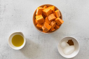 ingredients for roasted sweet potatoes