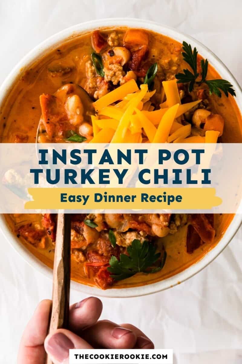 instant pot turkey white bean chili pinterest