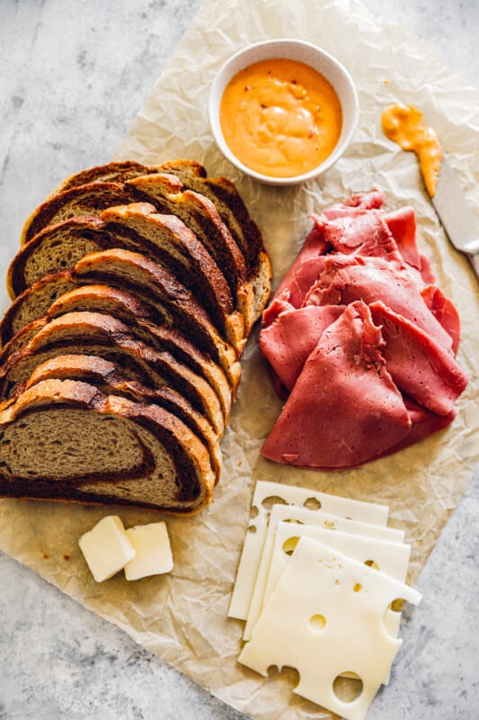 ingredients for reubens