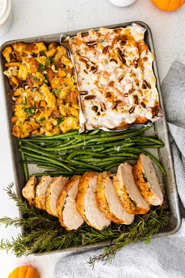 Sheet Pan Turkey Breast One Pan Thanksgiving Dinner Recipe The sheet-pan-thanksgiving-dinner