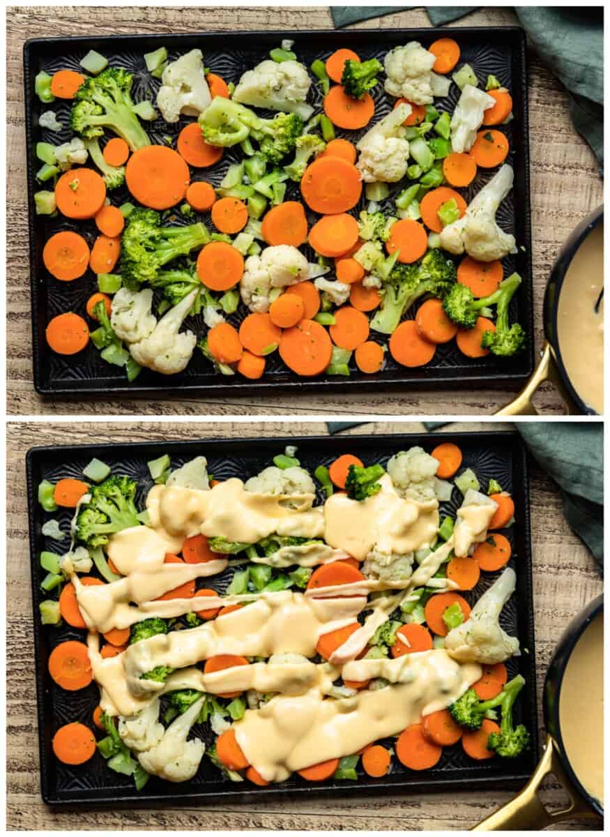 how to make cheesy roasted vegetables