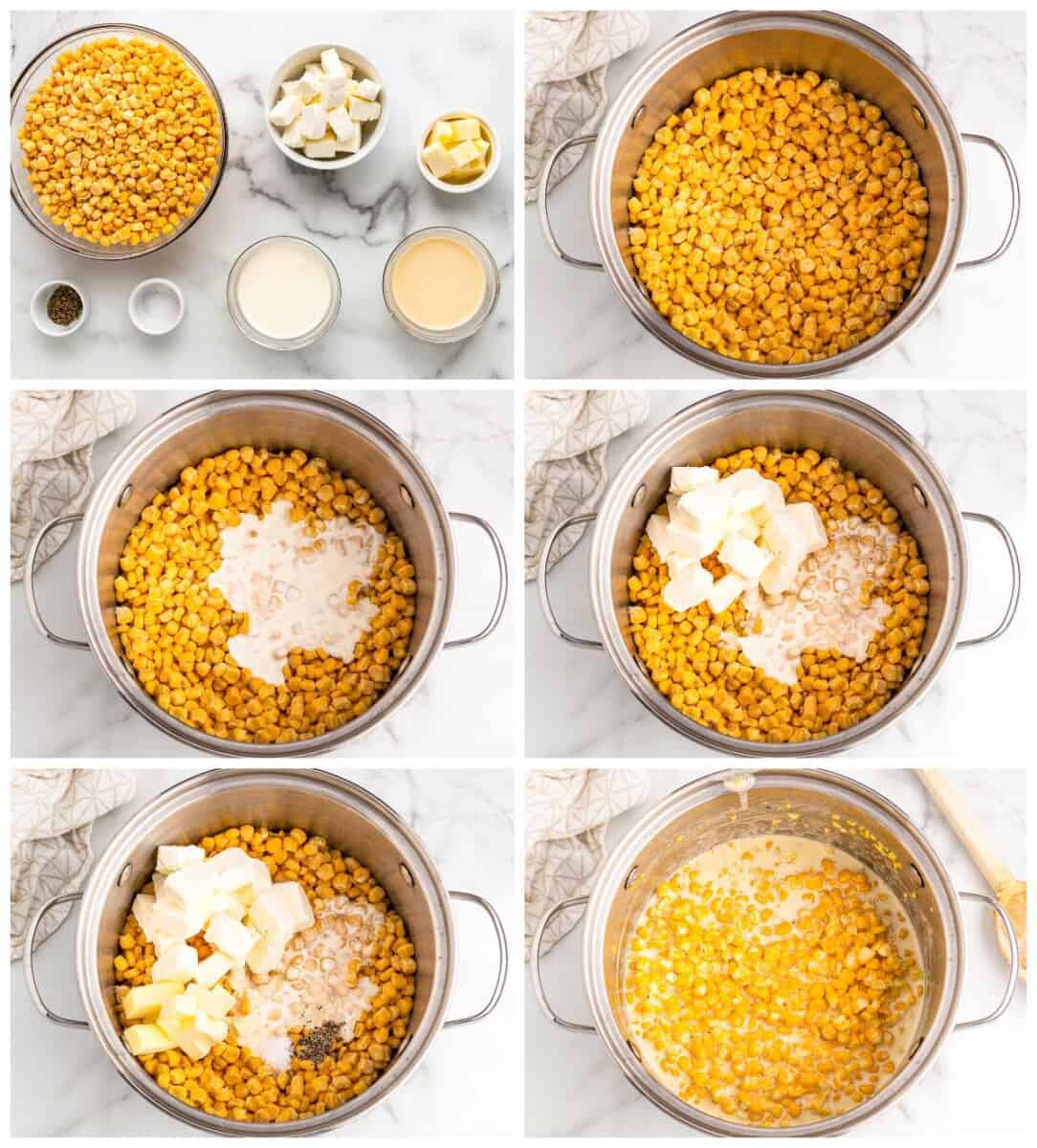 step by step photos for how to make creamed corn