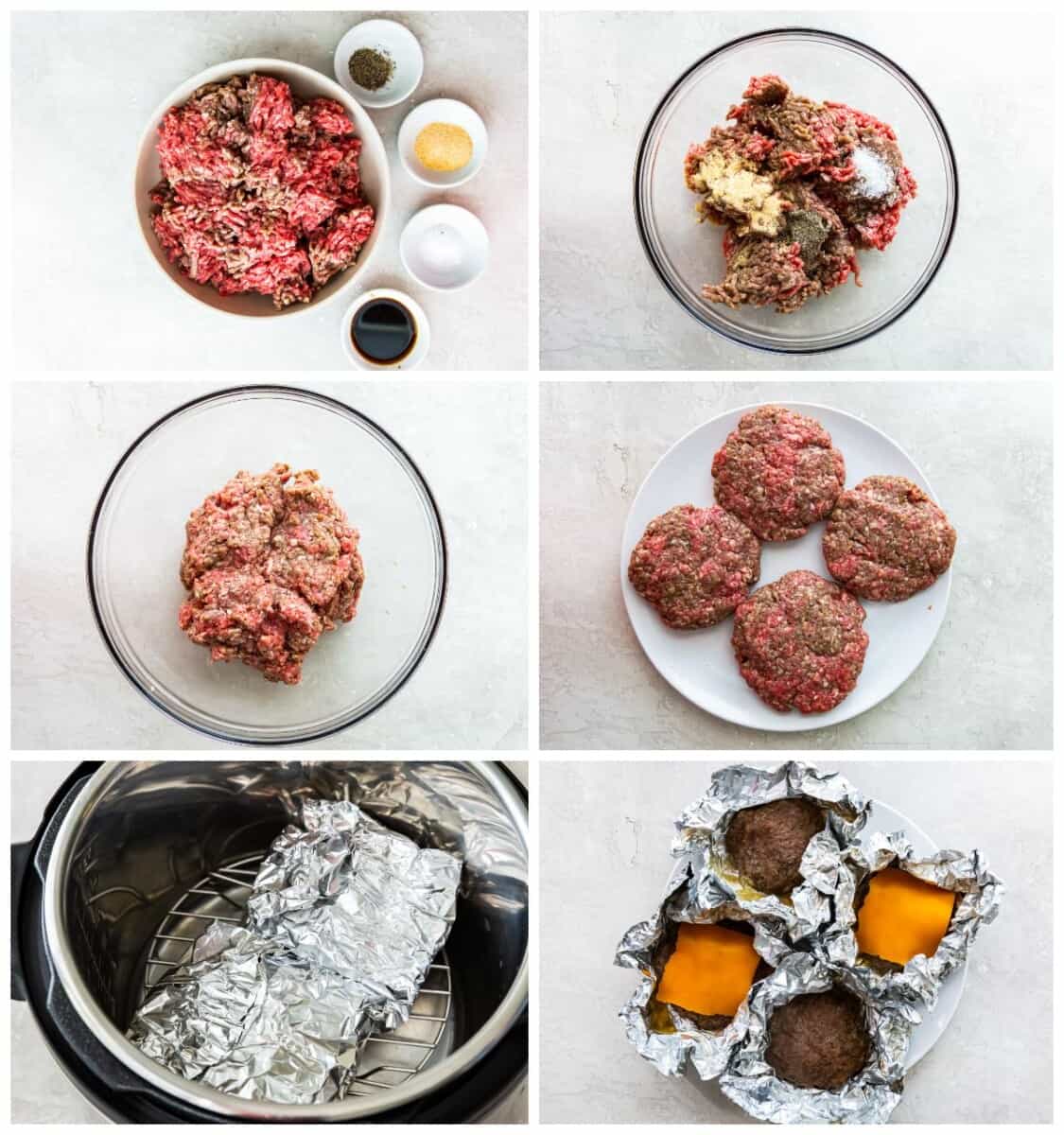 step by step photos for how to make instant pot hamburgers