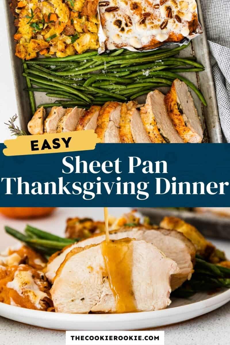 sheet pan thanksgiving dinner with turkey breast pinterest