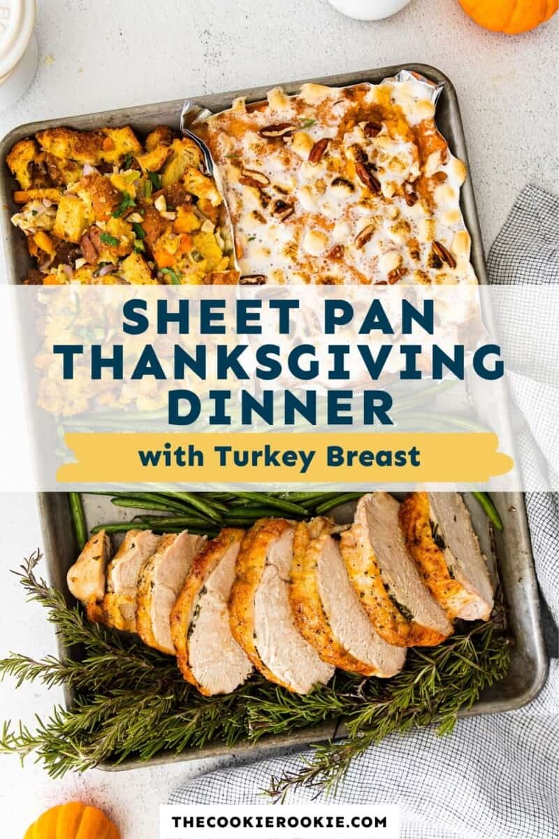 sheet pan thanksgiving dinner with turkey breast pinterest