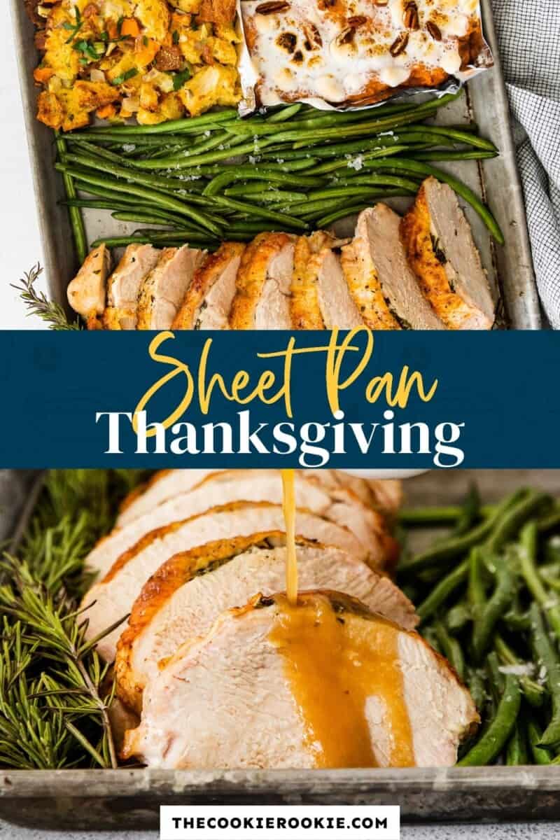 sheet pan thanksgiving dinner with turkey breast pinterest