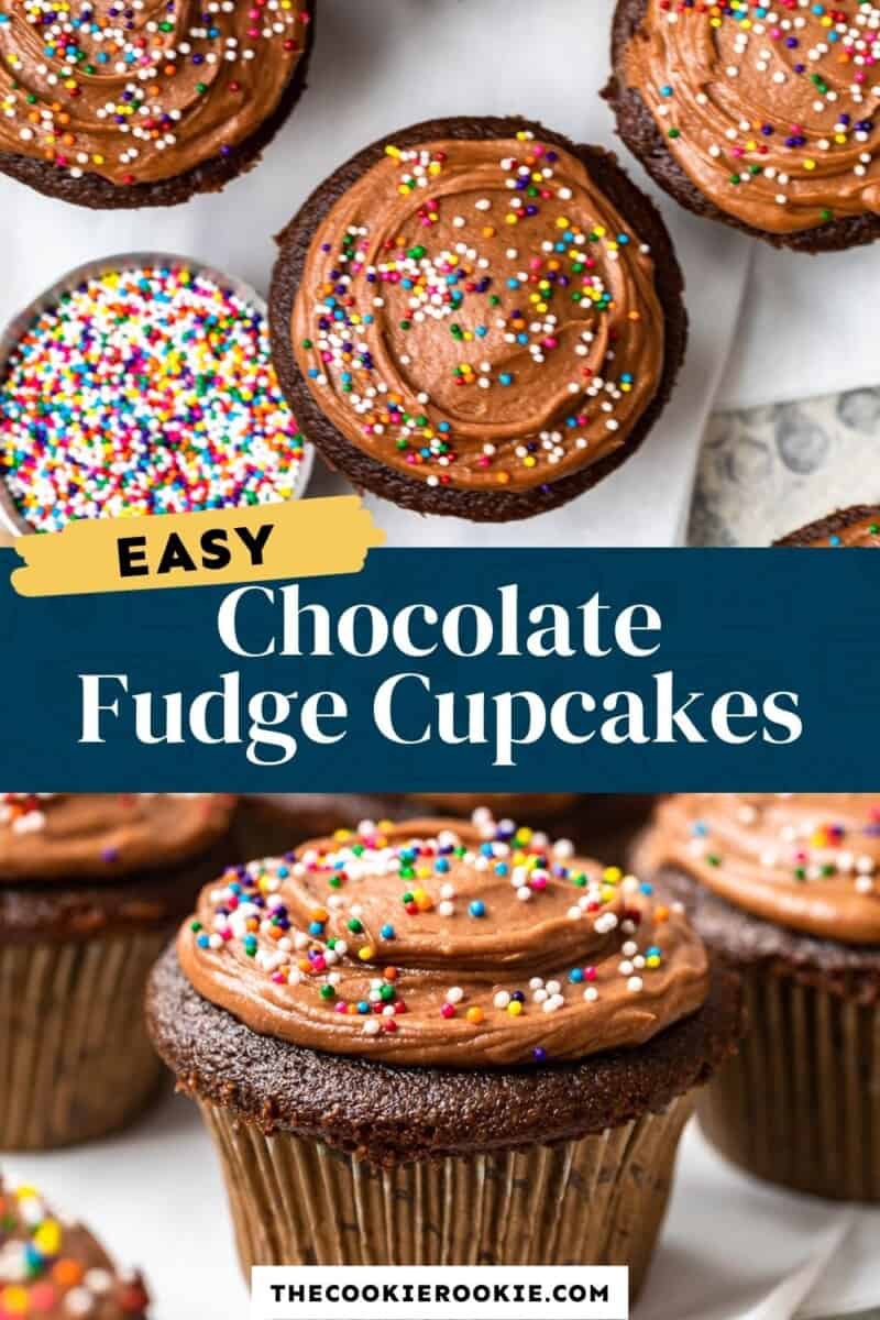 chocolate cupcakes with fudge frosting pinterest