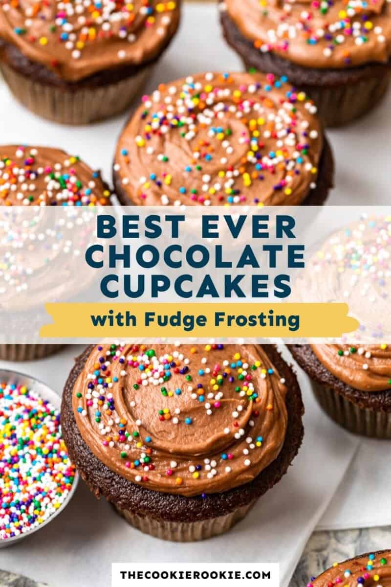 chocolate cupcakes with fudge frosting pinterest