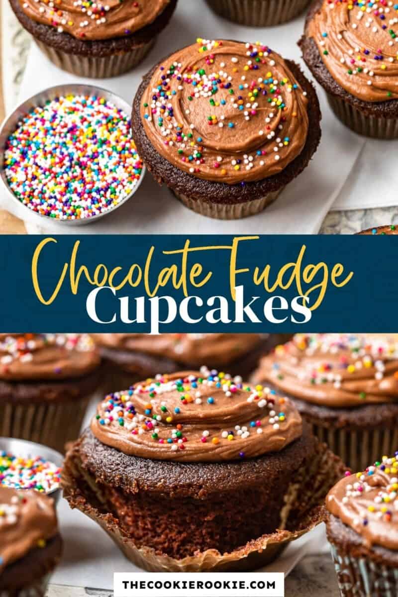 chocolate cupcakes with fudge frosting pinterest