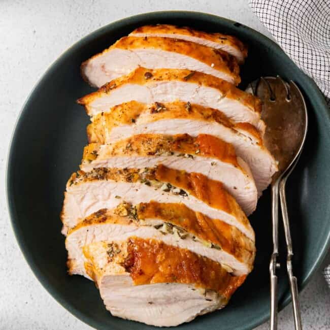 featured air fryer garlic rosemary turkey breast