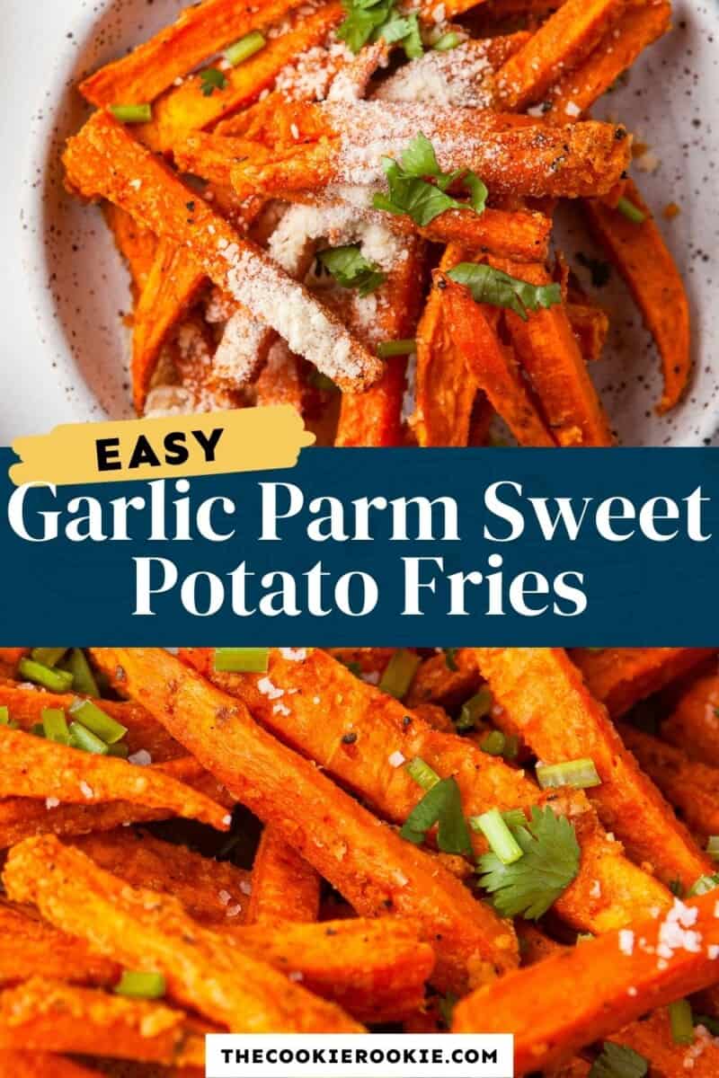garlic parmesan sweet potato fries pinterest