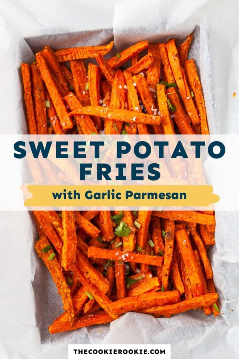 garlic parmesan sweet potato fries pinterest