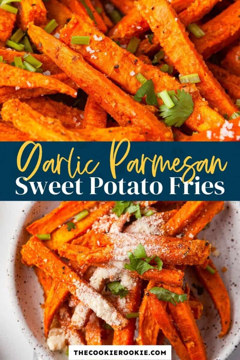 garlic parmesan sweet potato fries pinterest