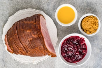 ingredients for air fryer cranberry glazed ham