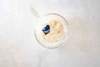 dumplings mixture in a glass bowl