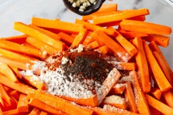 how to make garlic parmesan sweet potato fries