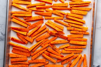 how to make garlic parmesan sweet potato fries