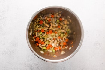 veggies for turkey noodle soup in an instant pot