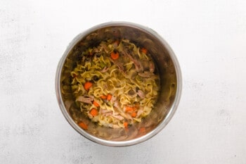 turkey noodle soup in an instant pot