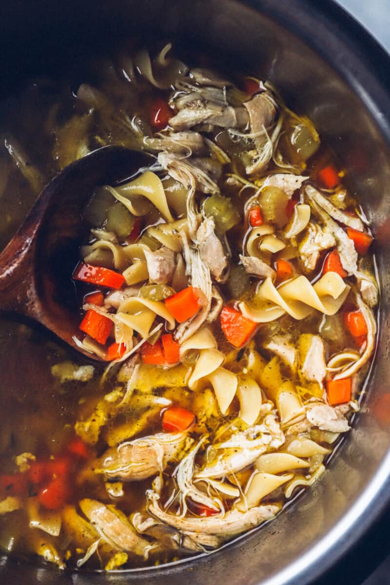 chicken noodle soup in instant pot