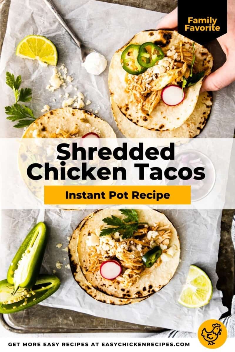 instant pot shredded chicken tacos pinterest