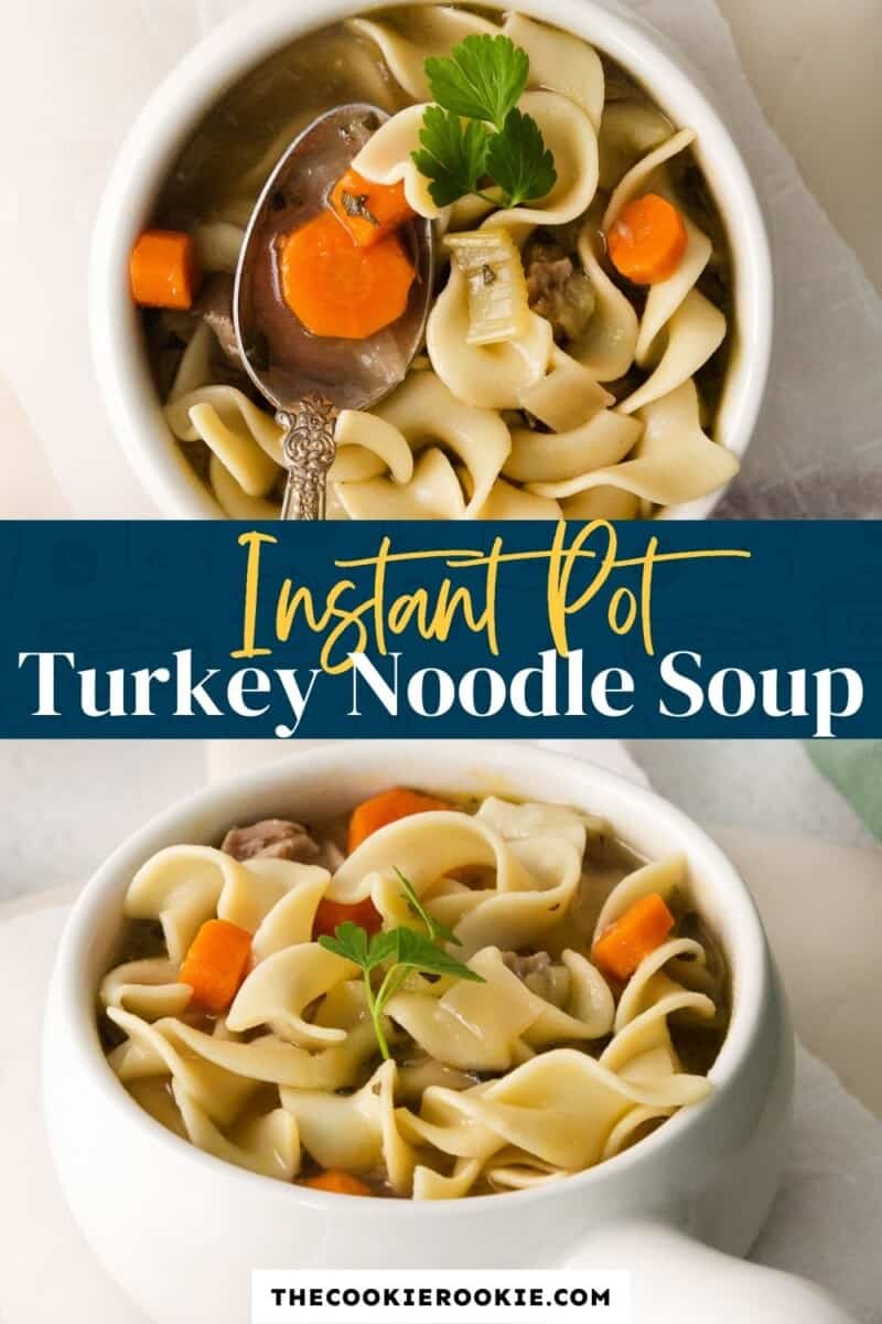 instant pot turkey noodle soup pinterest