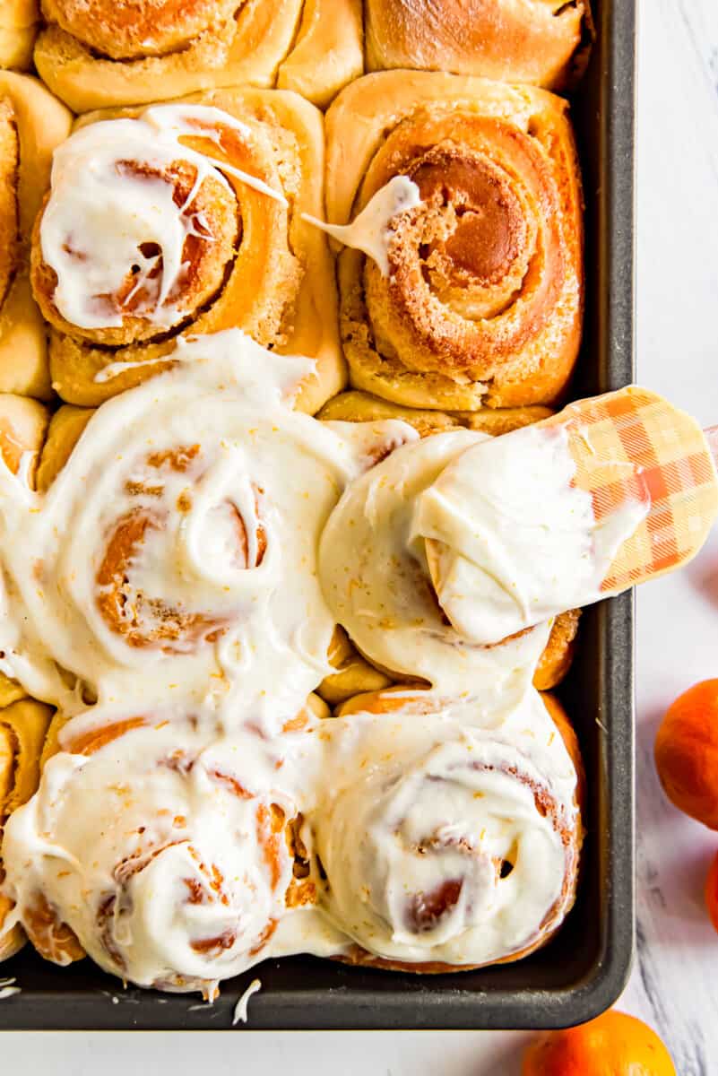 icing orange rolls