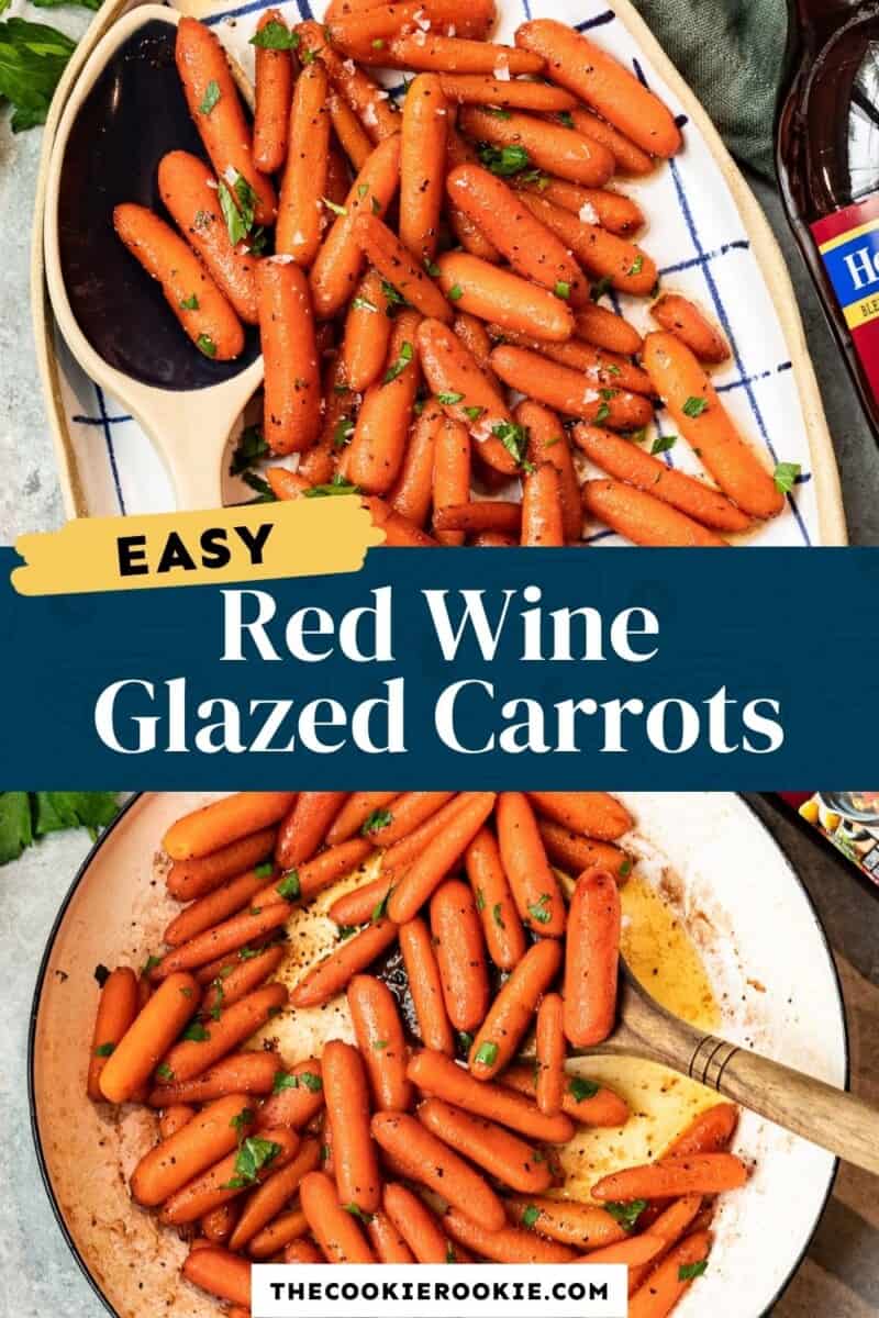 red wine glazed carrots pinterest