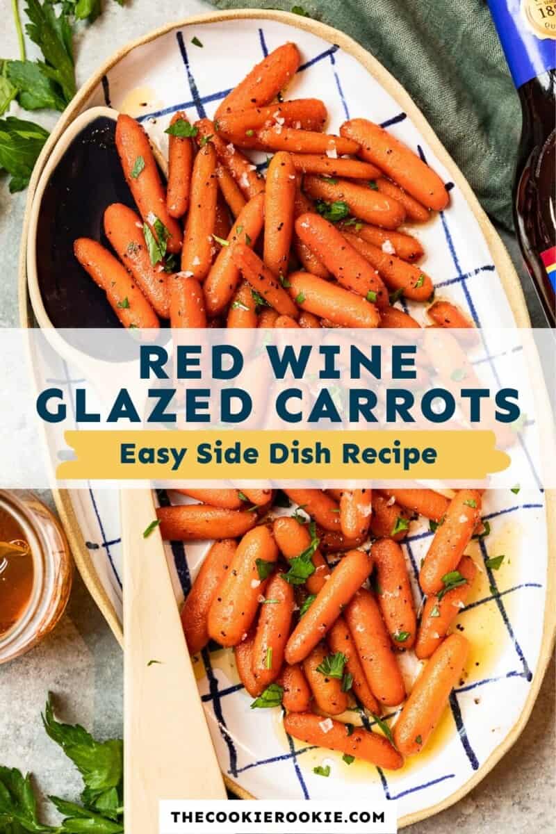 red wine glazed carrots pinterest