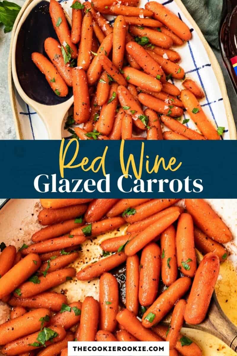 red wine glazed carrots pinterest