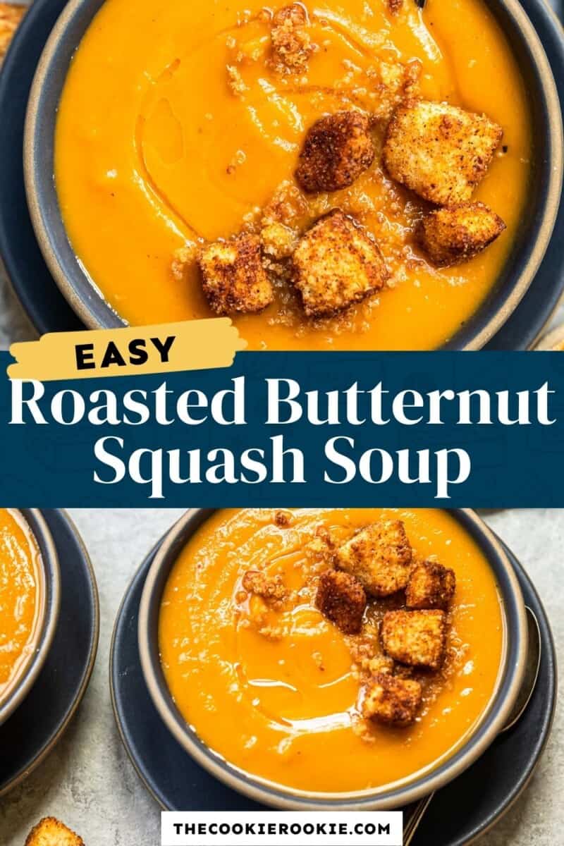 roasted butternut squash soup pinterest