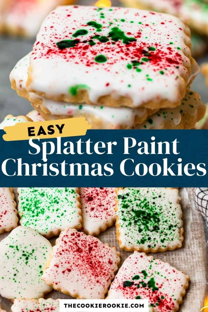 splatter paint christmas cookies pinterest