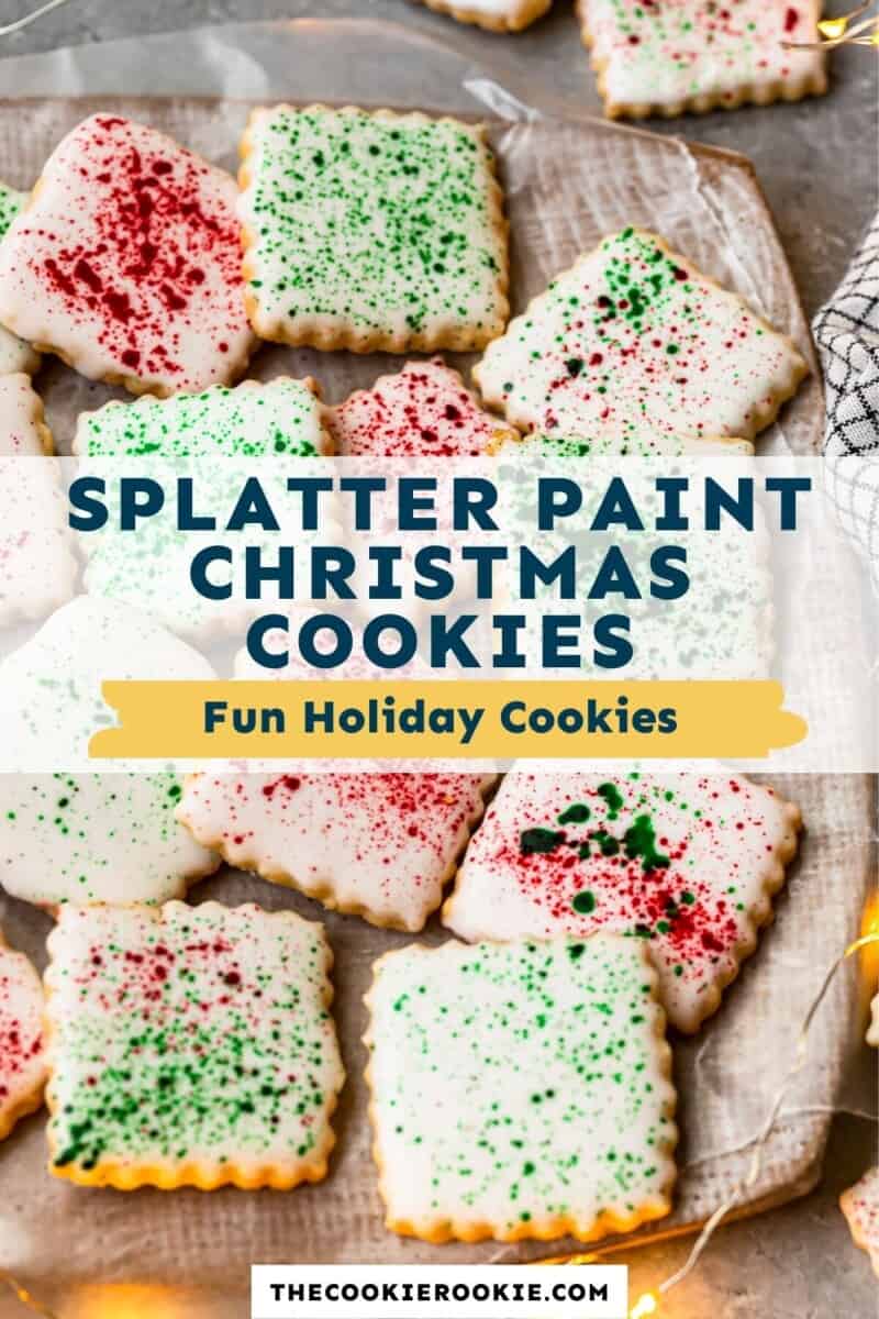 splatter paint christmas cookies pinterest