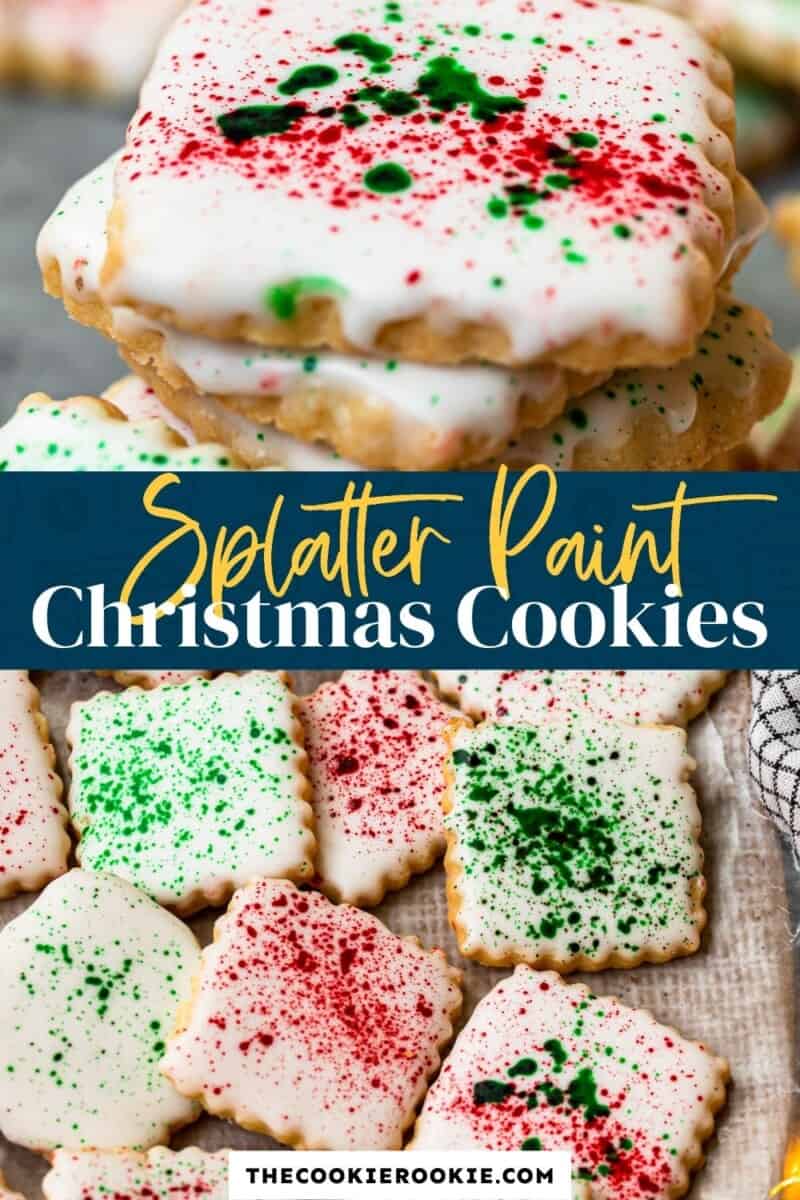 splatter paint christmas cookies pinterest